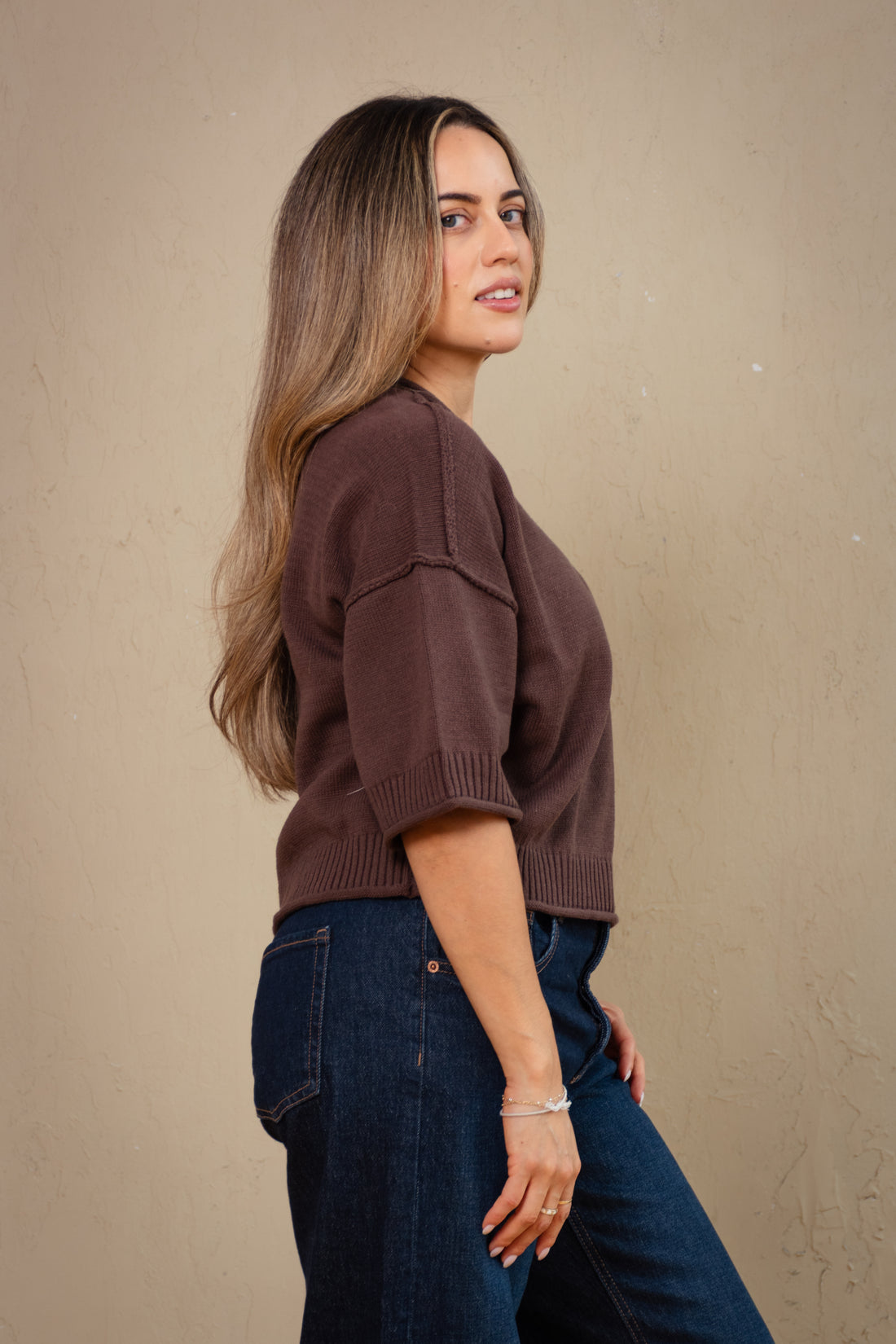 Maeve Seam Detail Knit Top