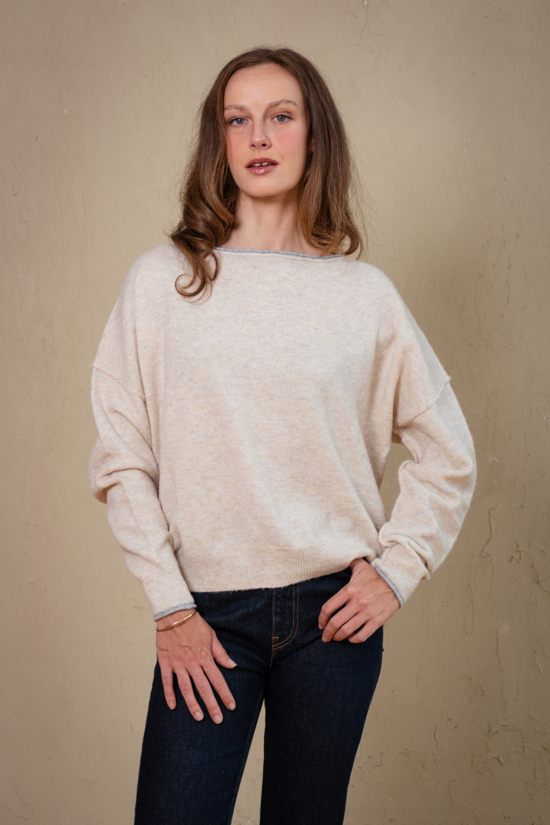 Noelle Contrast Trim Sweater