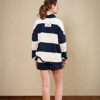 Whitney Stripe Half-Zip Sweater