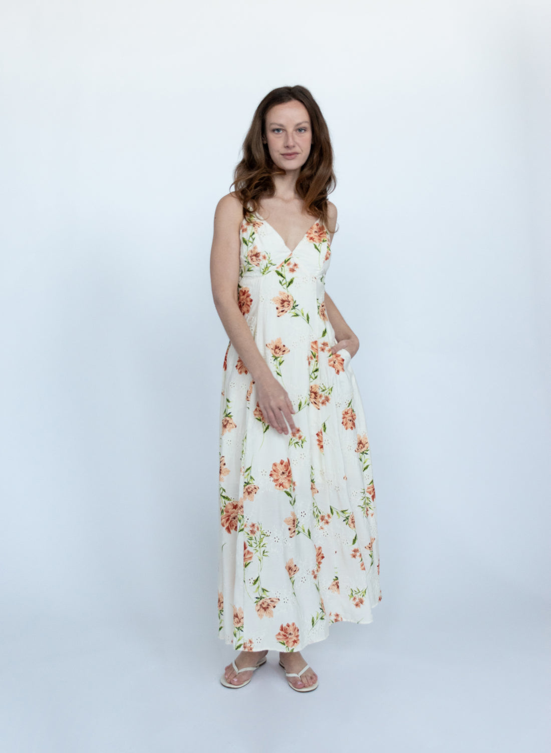 Alessia Embroidered Backless Maxi Dress