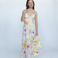 Valencia Backless Floral Maxi Dress