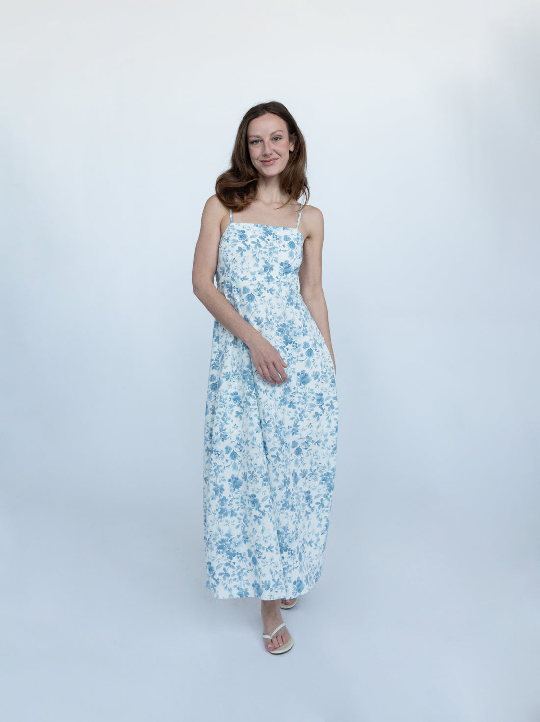 Maris Watercolor Floral Midi Dress