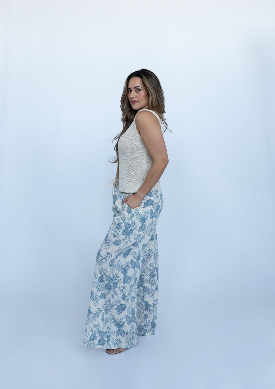 Kalani Palm Wide Leg Pants