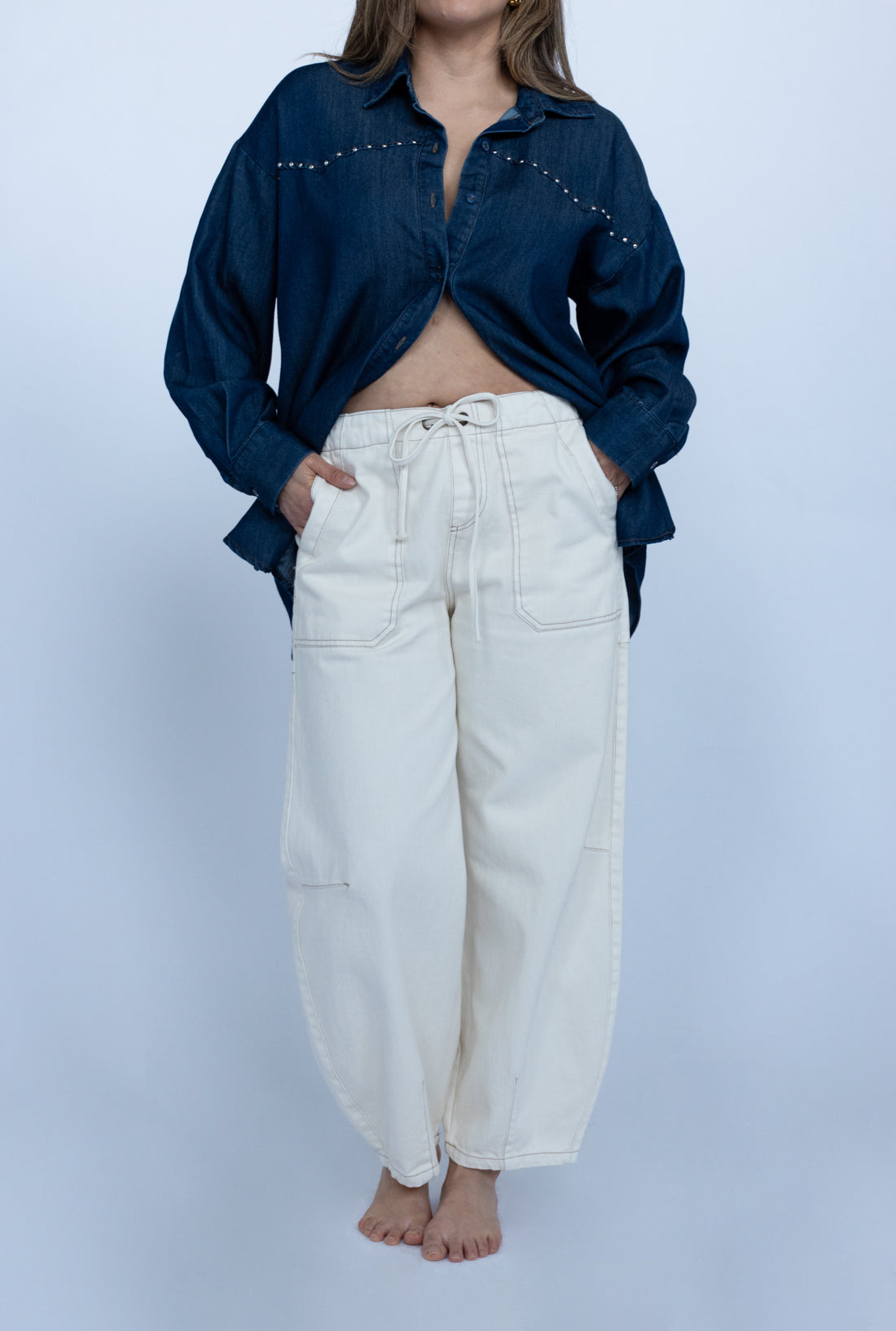 Bianca Drawstring Denim Jeans