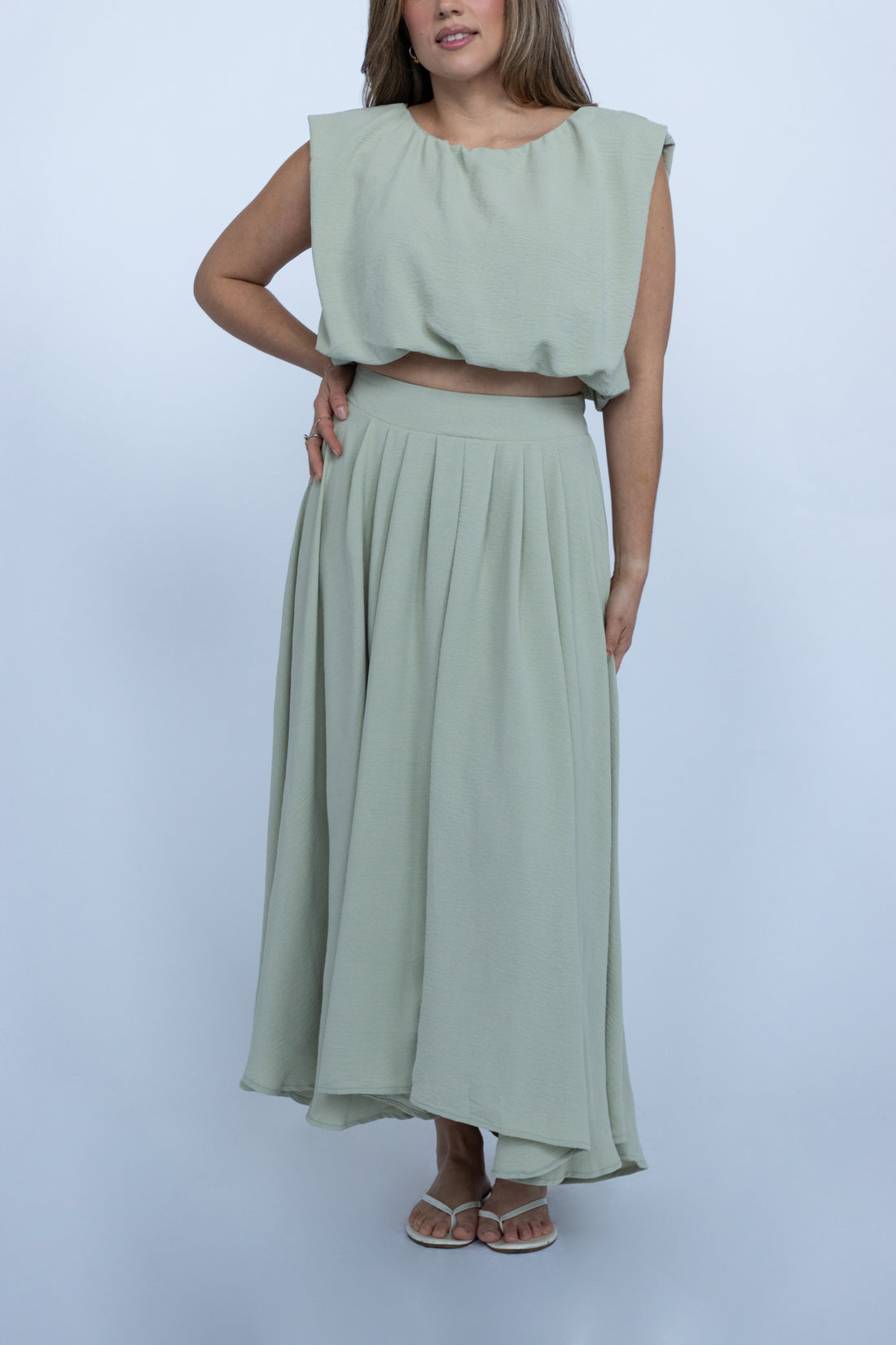 Fern Balloon Crop Top (set)