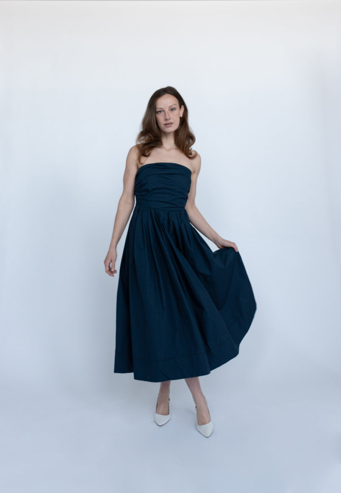 Juliette Navy Midi Dress