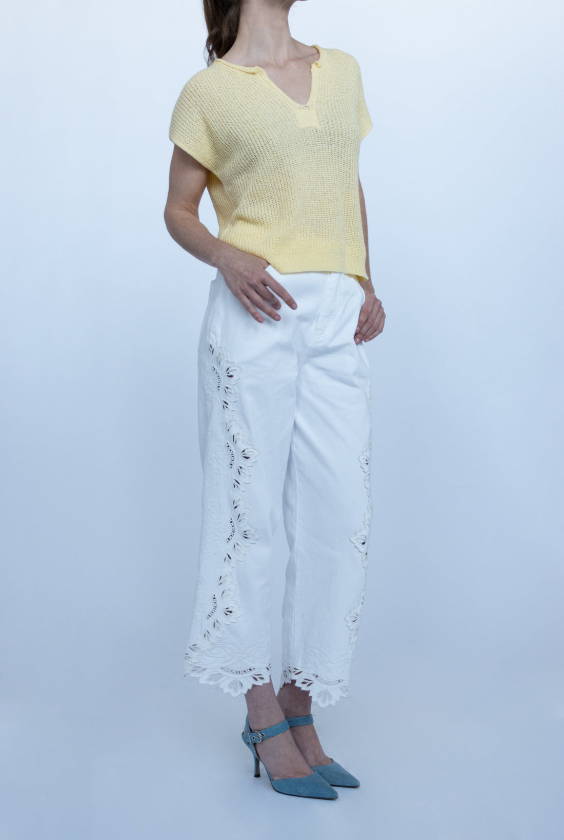 Florence Eyelet Detail Pants