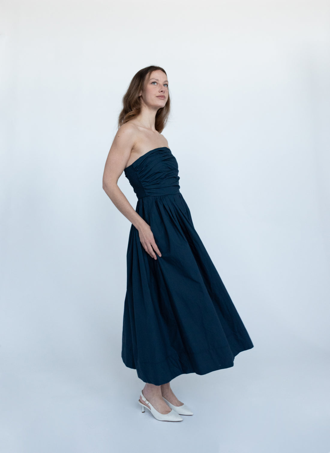 Juliette Navy Midi Dress
