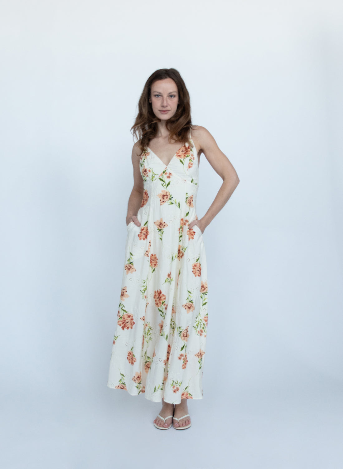 Alessia Embroidered Backless Maxi Dress