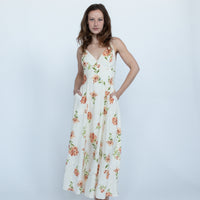 Alessia Embroidered Backless Maxi Dress