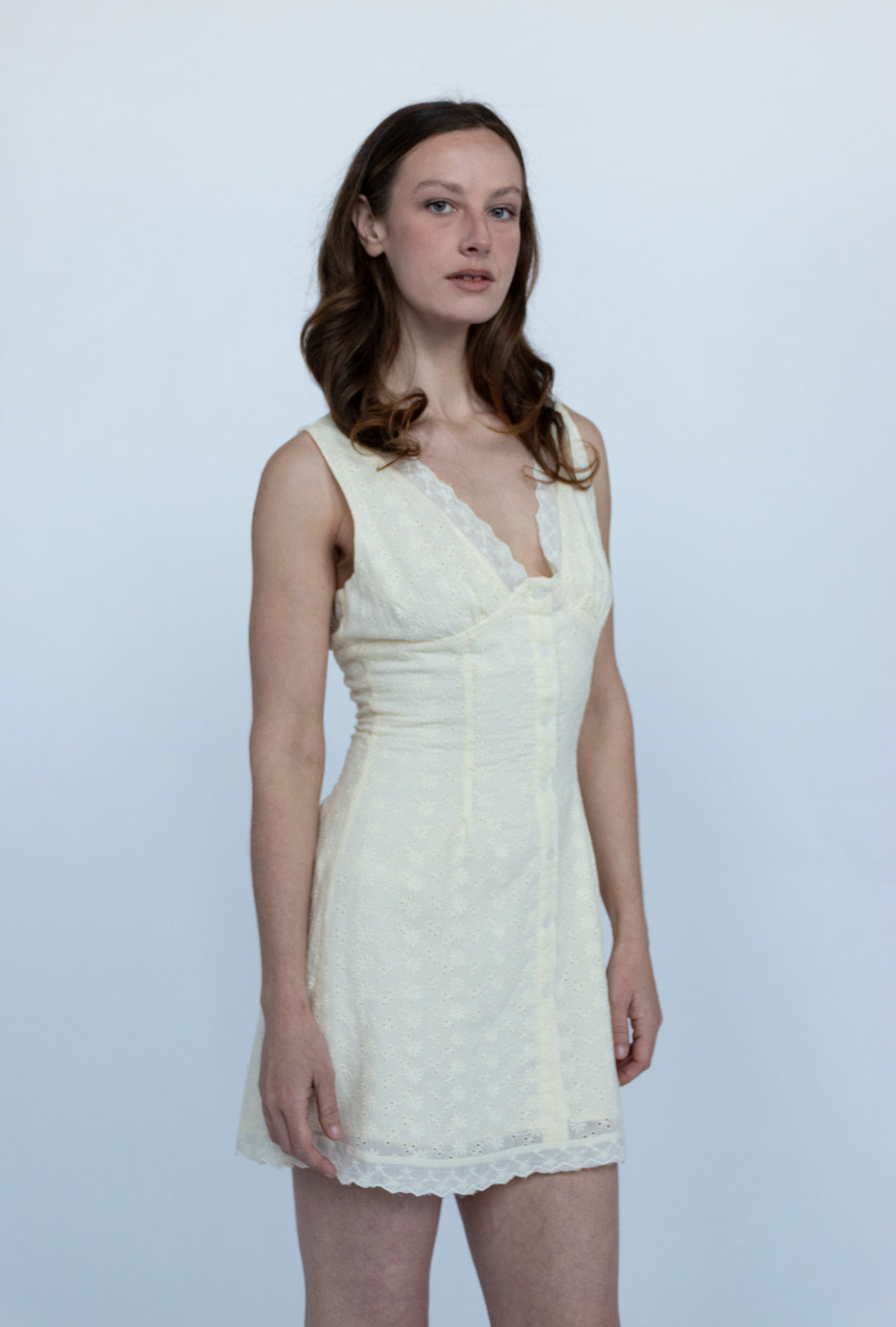 Lumi Butter Eyelet Mini Dress