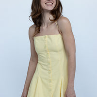 Noemi Butter Yellow Halter Mini Dress