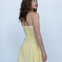 Noemi Butter Yellow Halter Mini Dress
