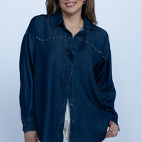 Adeline Studded Denim Shirt