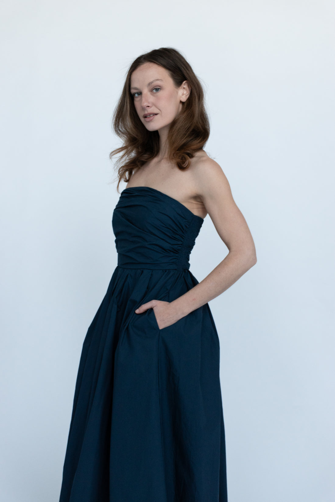 Juliette Navy Midi Dress