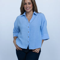 Delphine Stripe Button Down Shirt