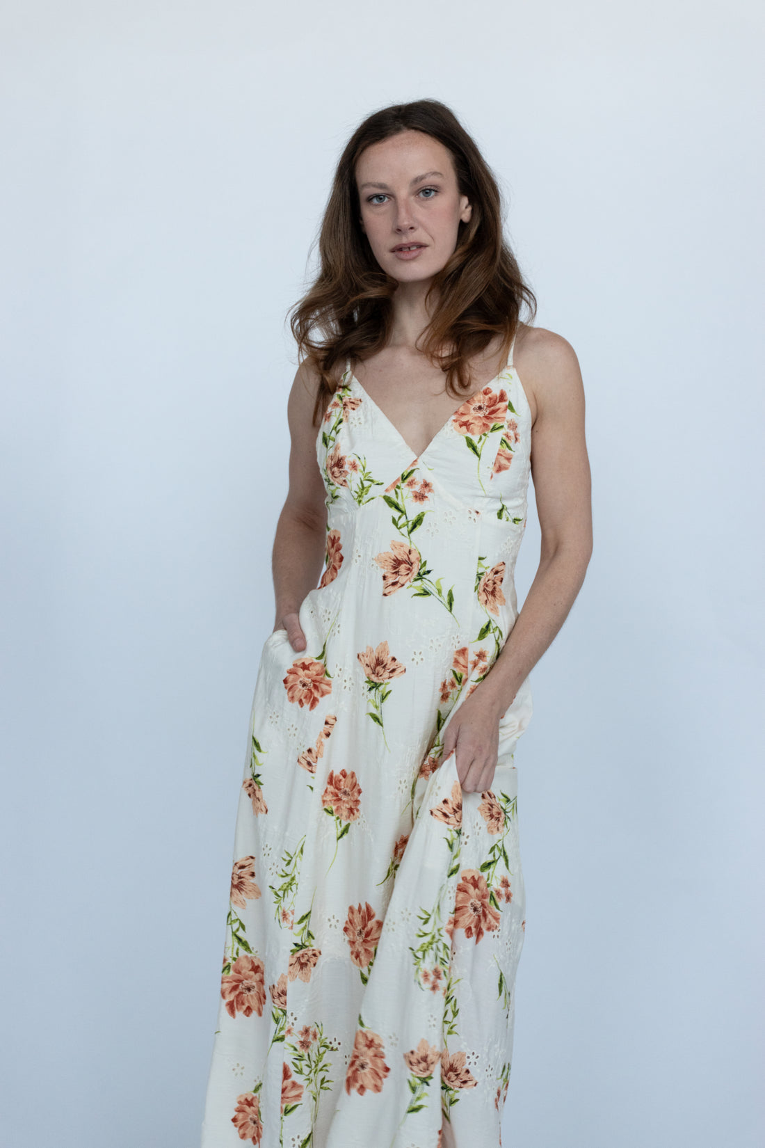 Alessia Embroidered Backless Maxi Dress