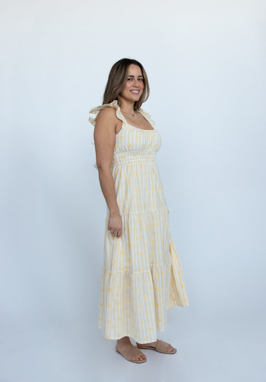 flounce midi dress Paloma Tiered Flounce Midi Dress – Several Miles