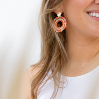 Capri Round Beaded Earrings