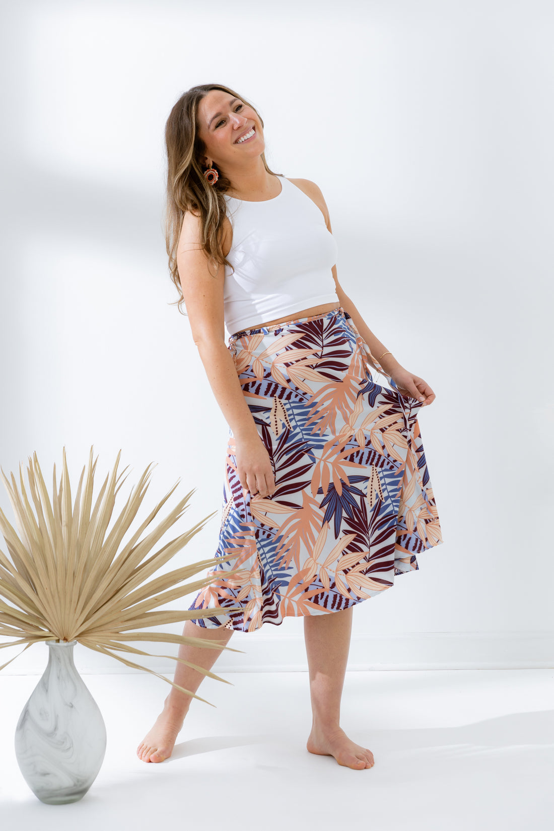 Isabella Midi Print Skirt