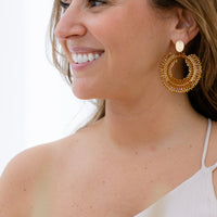 Crete Round Beaded Earrings