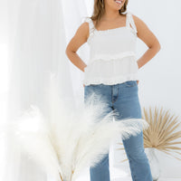 Shay Ruffle Sleeveless Top