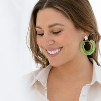 Crete Round Beaded Earrings