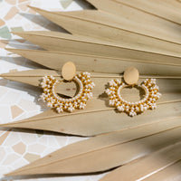 Venice Small beaded Circle Earrings