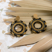 Capri Round Beaded Earrings