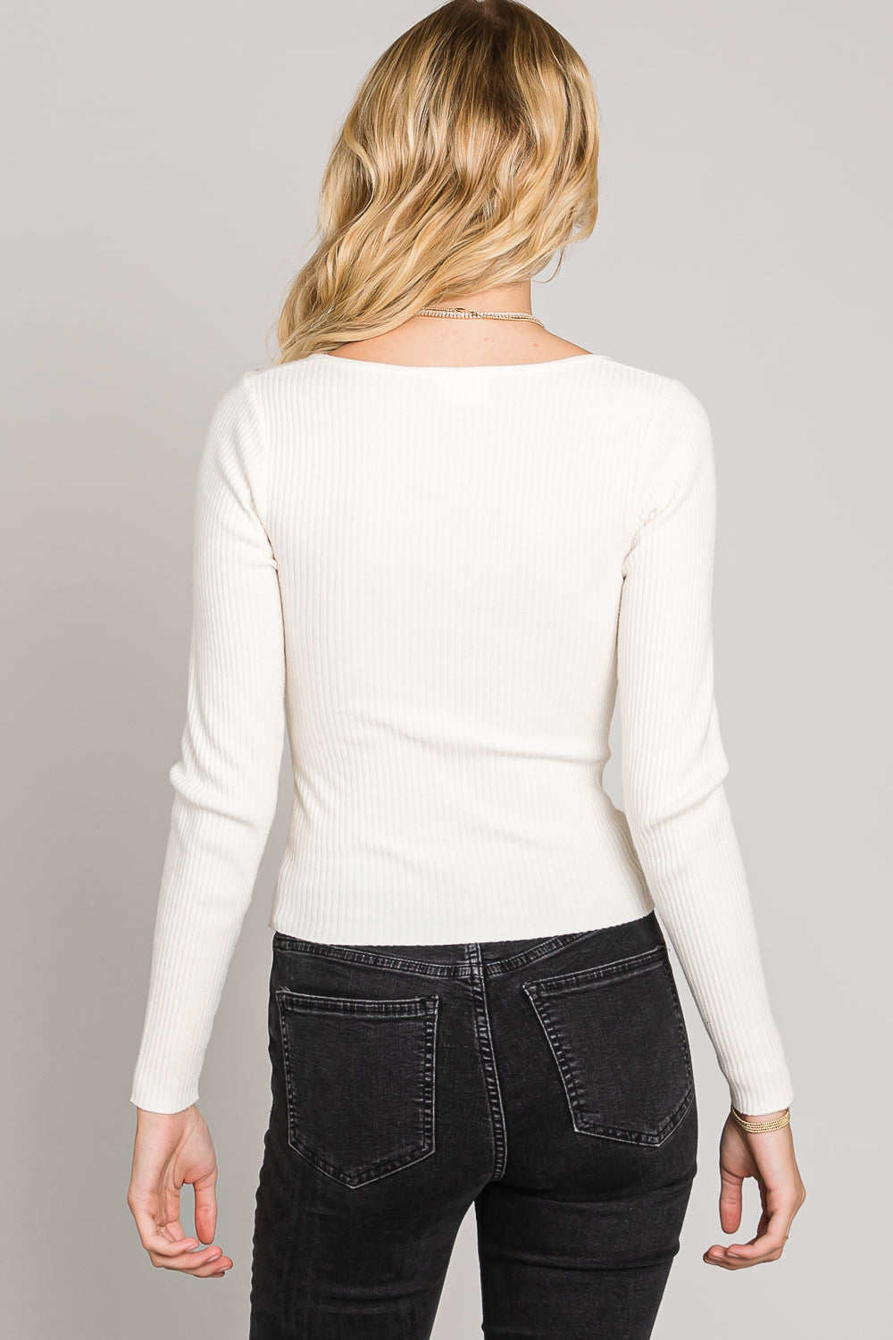 Florence Long Sleeve Square Neck Top