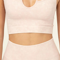 Cassie Seamless Cropped Tank and Biker Shorts Set