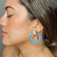 Maribel Beaded Round Earrings