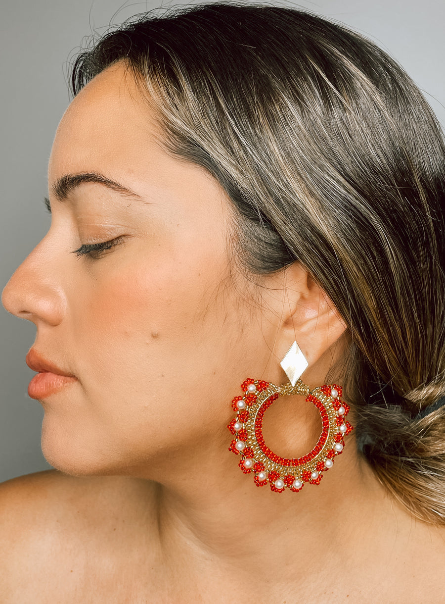 Cassandra Beaded Detail Earrings