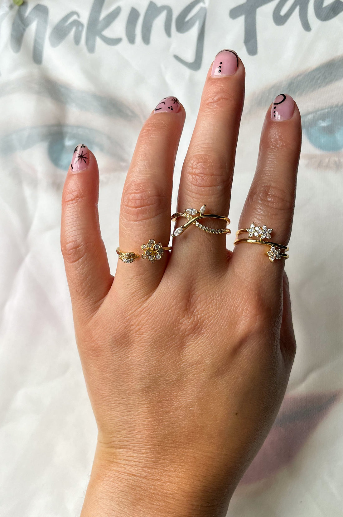 Rina Gold Dipped Two Band Ring