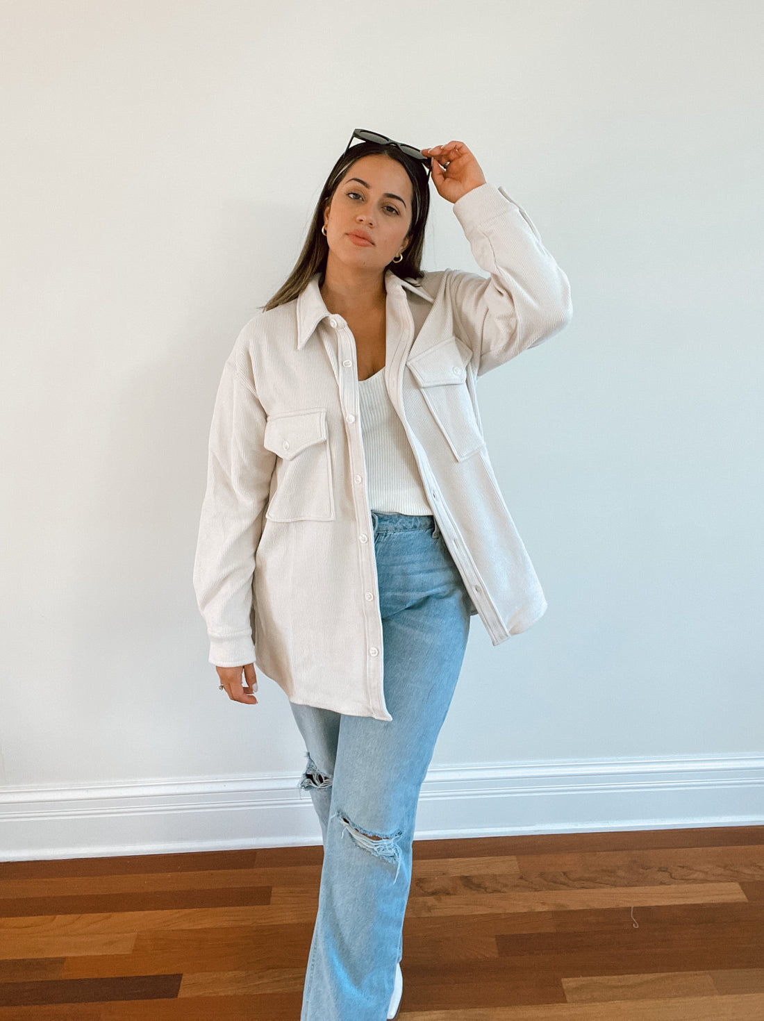 Lilia Super Soft Corduroy Oversize Shirt- Jacket