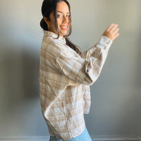 Amelia Long Sleeve Oversize Flannel Shirt