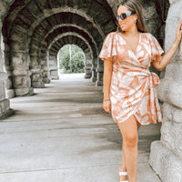 Down In Palm Beach Mini Wrap dress